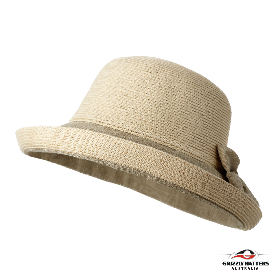 Sun hat with Fabric Bow