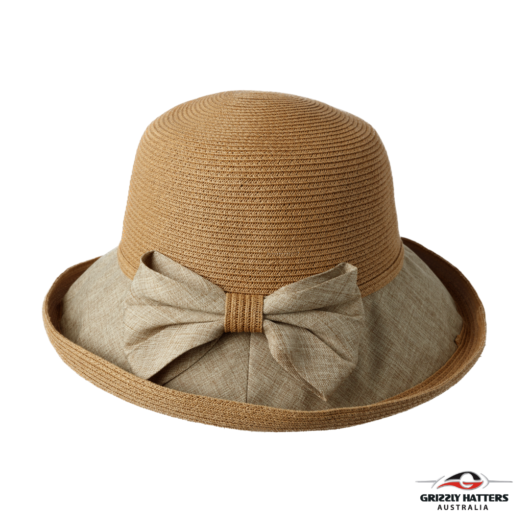 Sun hat with Fabric Bow