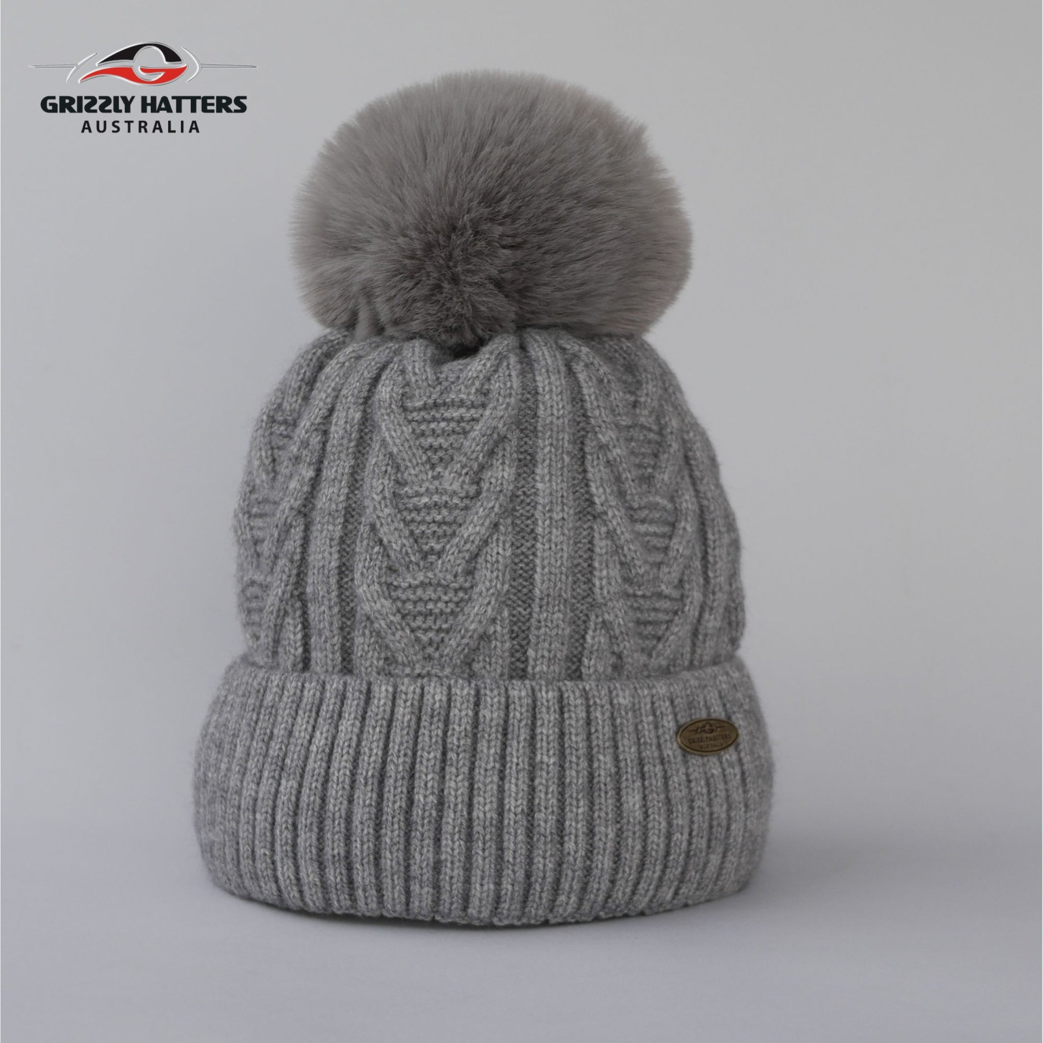 Acrylic Pom Pom Beanie with Fleece Lining