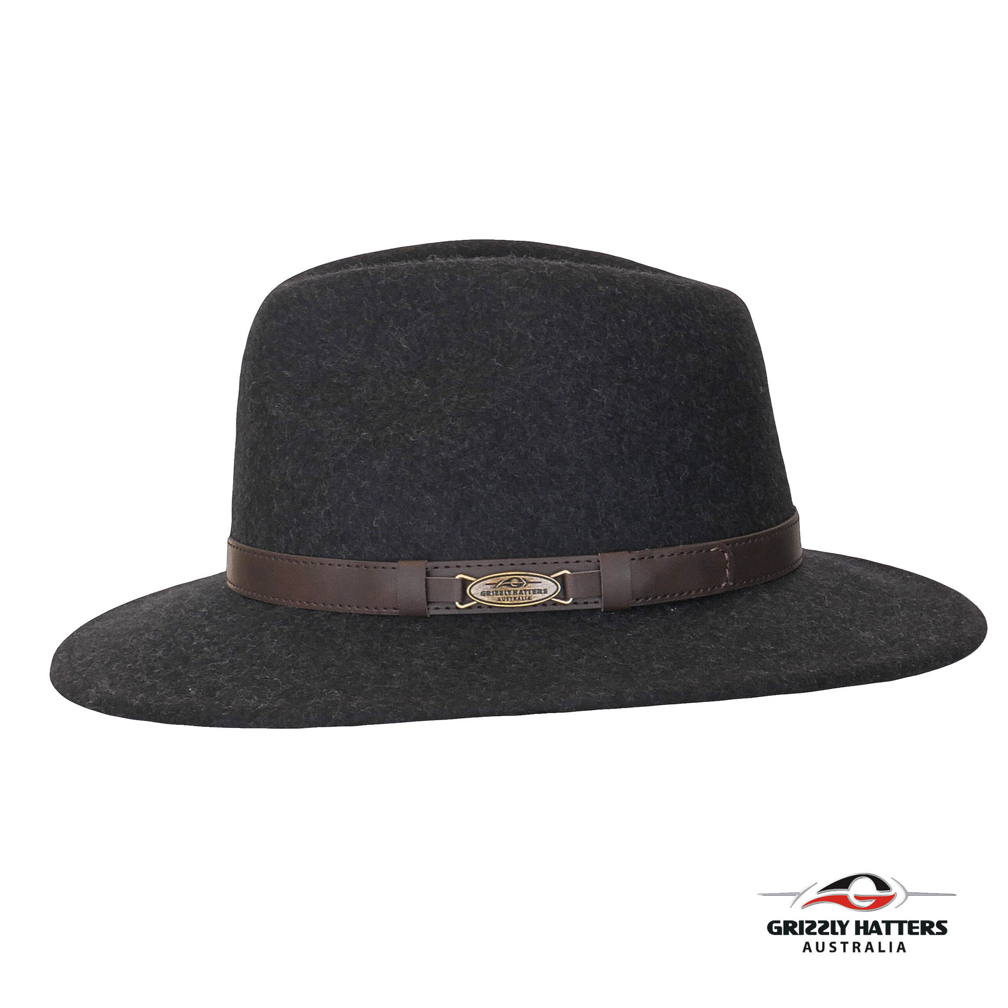 THE SAPPHIRE Fedora Hat in CHARCOAL