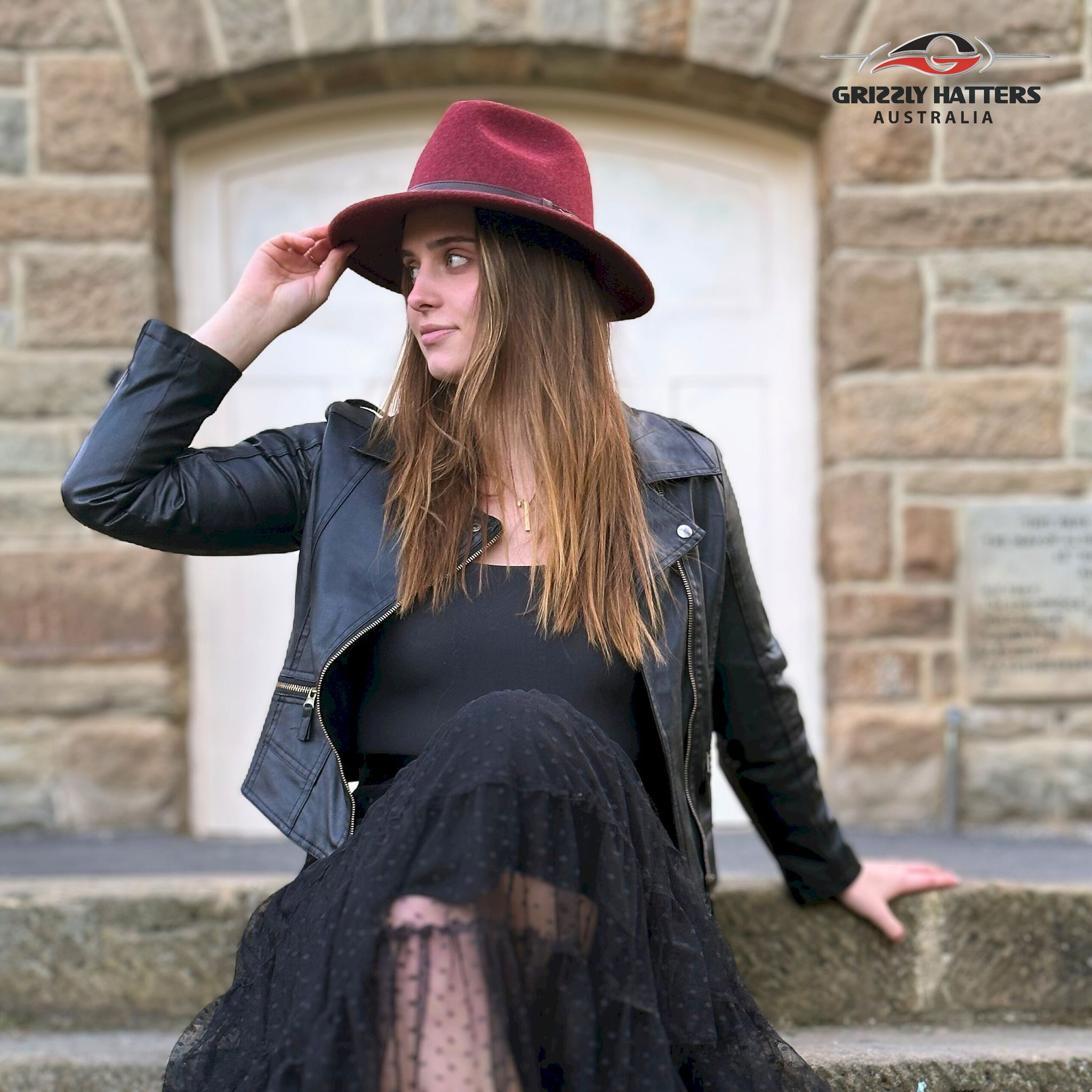 THE SAPPHIRE Fedora Hat in RED