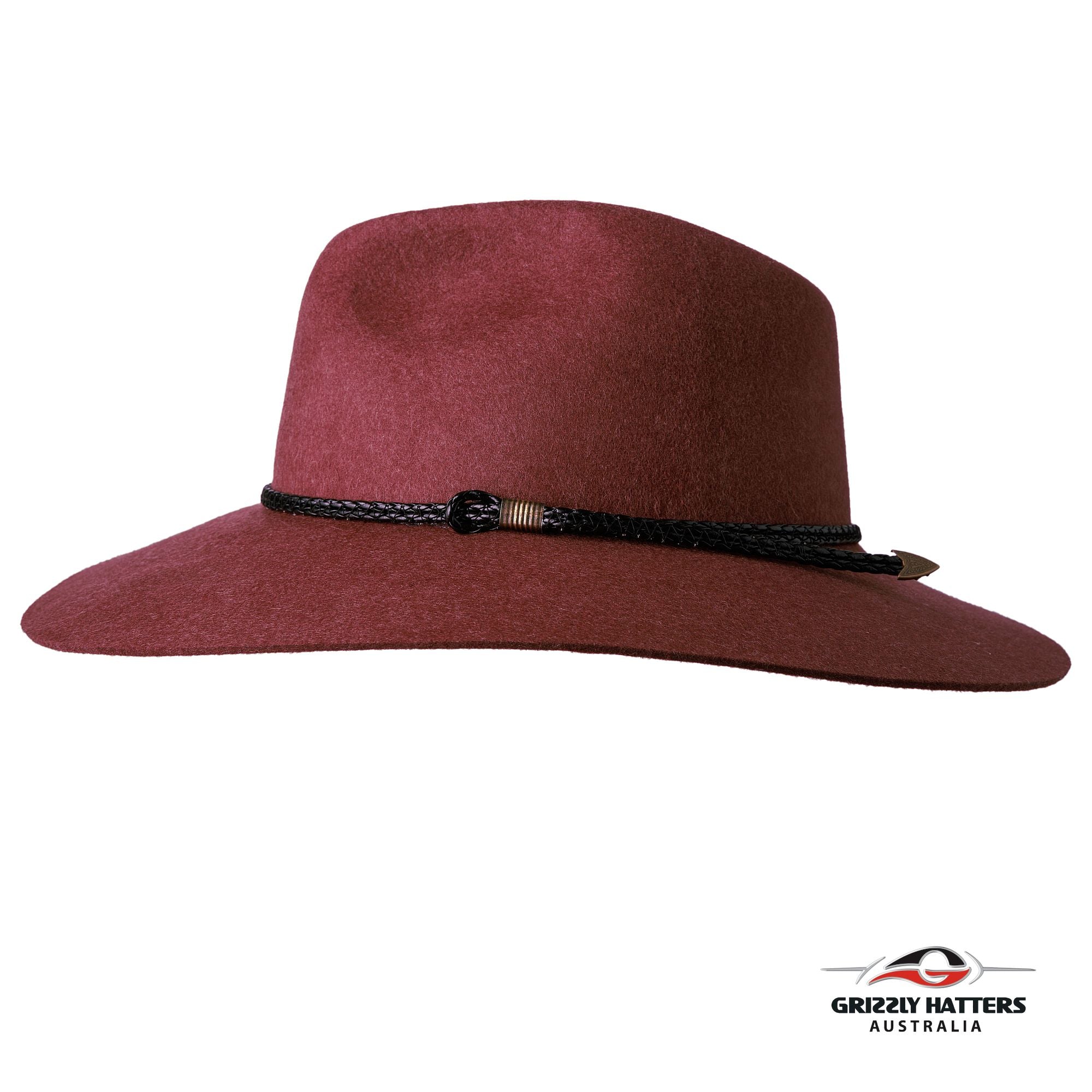 THE SALAMANCA Fedora Wide Brim Hat in CHOCOLATE CHERRY