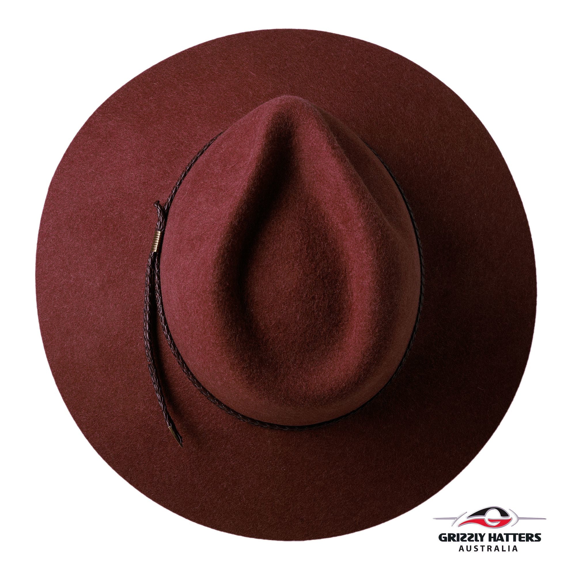 THE SALAMANCA Fedora Wide Brim Hat in CHOCOLATE CHERRY