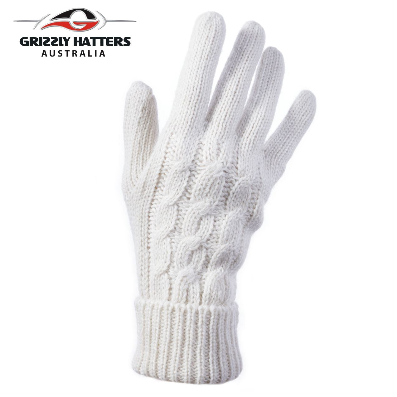 Merino wool gloves cable knit design – Grizzly Hatters