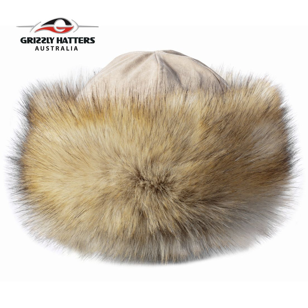 Faux Fur Hat Golden Fox Colour