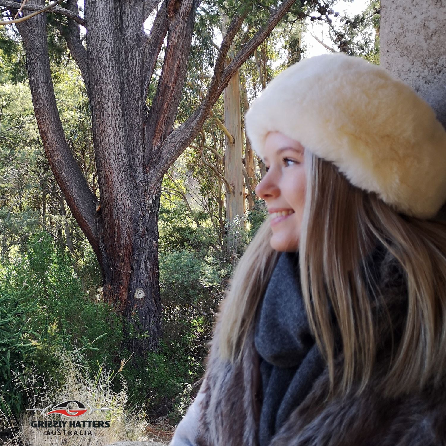 Faux Fur Hat Soft Rabbit Imitation Cream Colour
