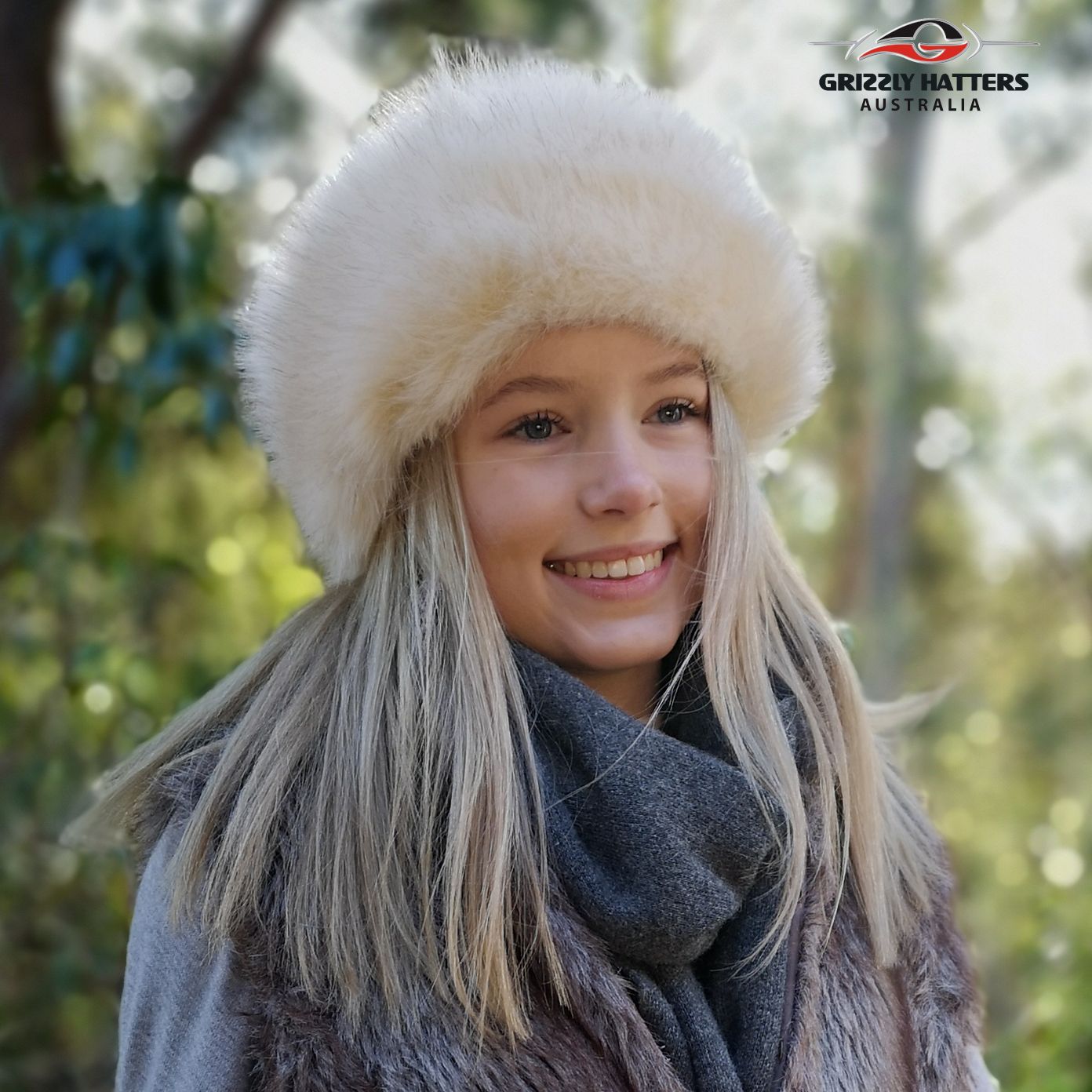 Faux Fur Hat Cream Colour - Main Image