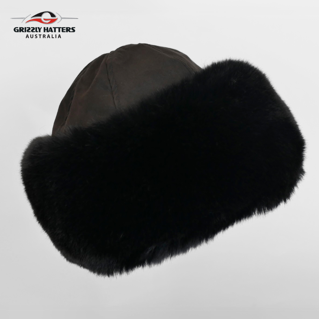 Faux Fur Hat Soft Rabbit Imitation Black Colour