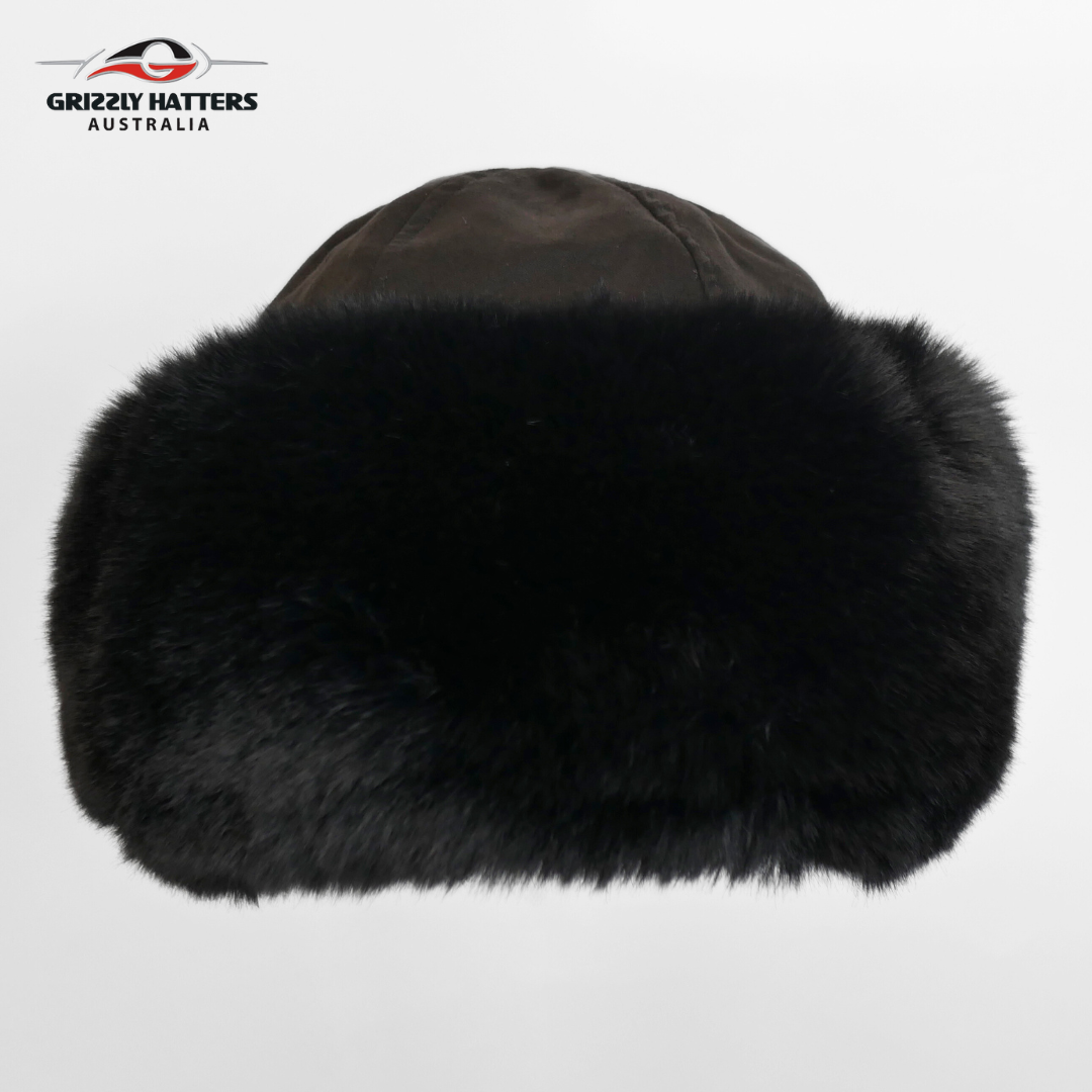Faux Fur Hat Soft Rabbit Imitation Black Colour
