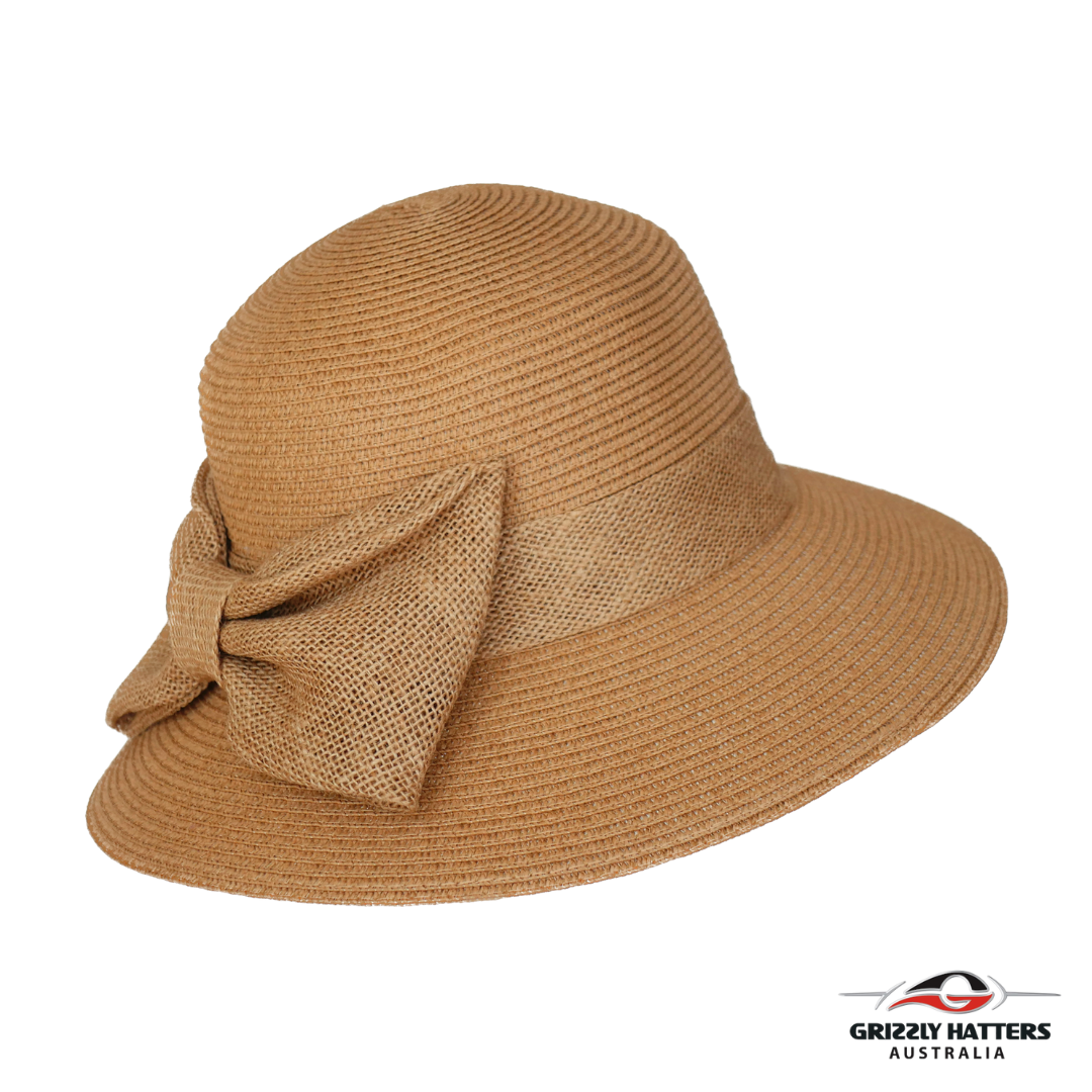 Sun hat with Linen Bow