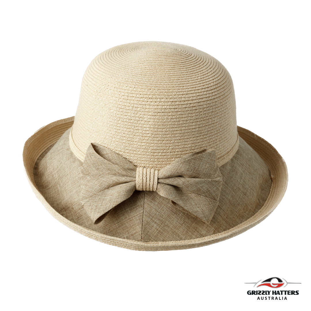 Sun hat with Fabric Bow