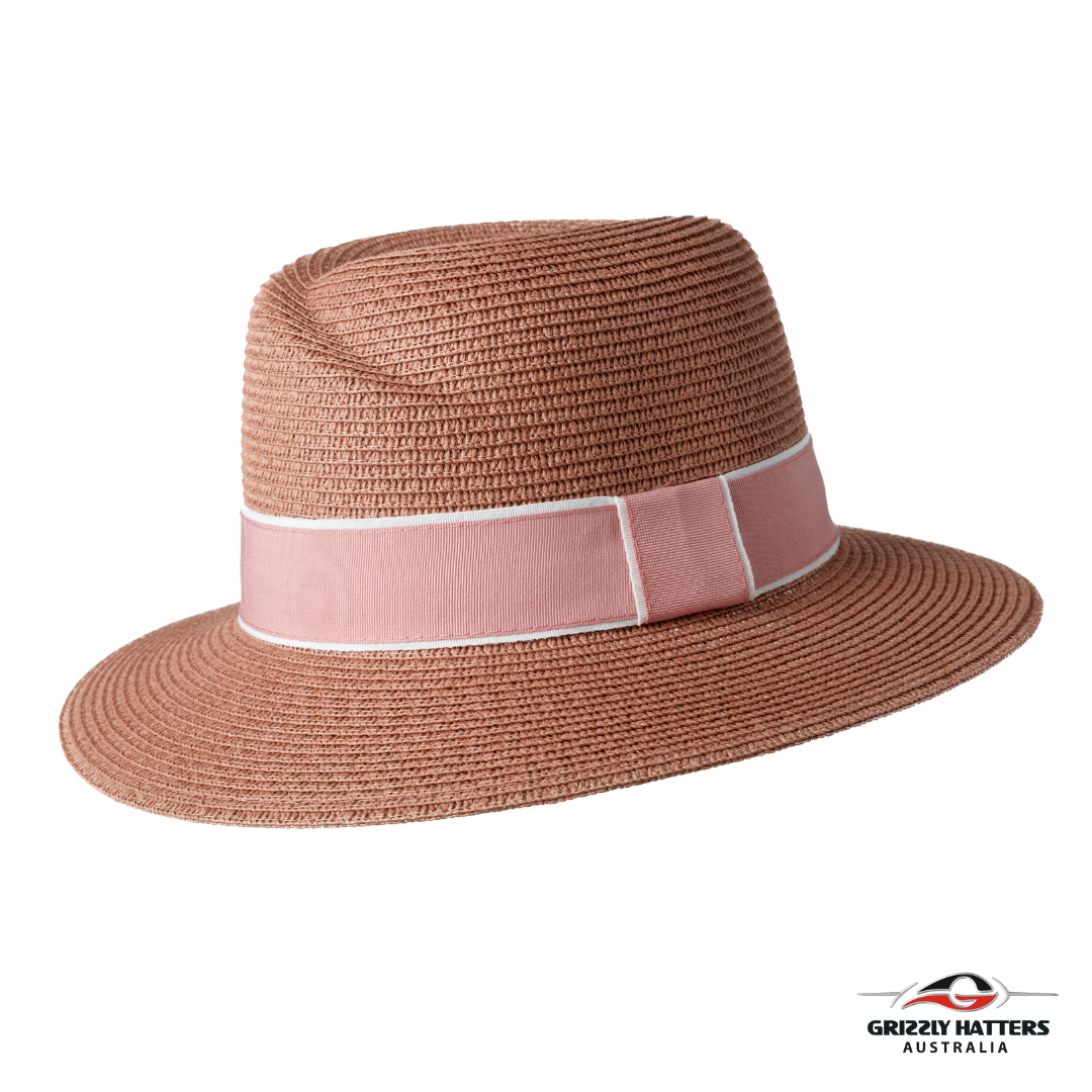 Fedora Style Sun Hat with Wide Ribbon