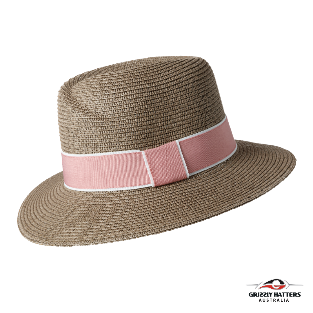 Fedora Style Sun Hat with Wide Ribbon