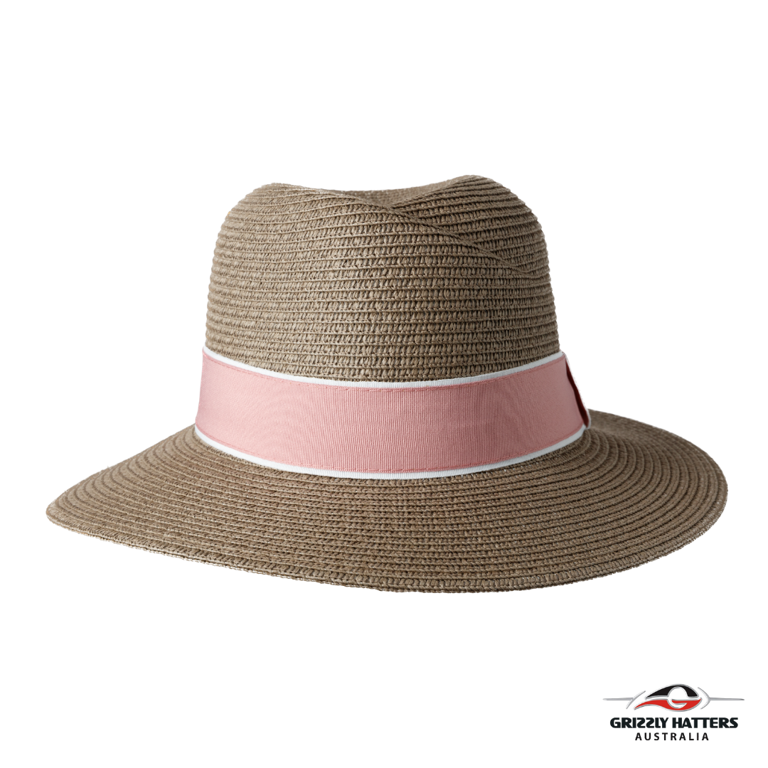 Fedora Style Sun Hat with Wide Ribbon