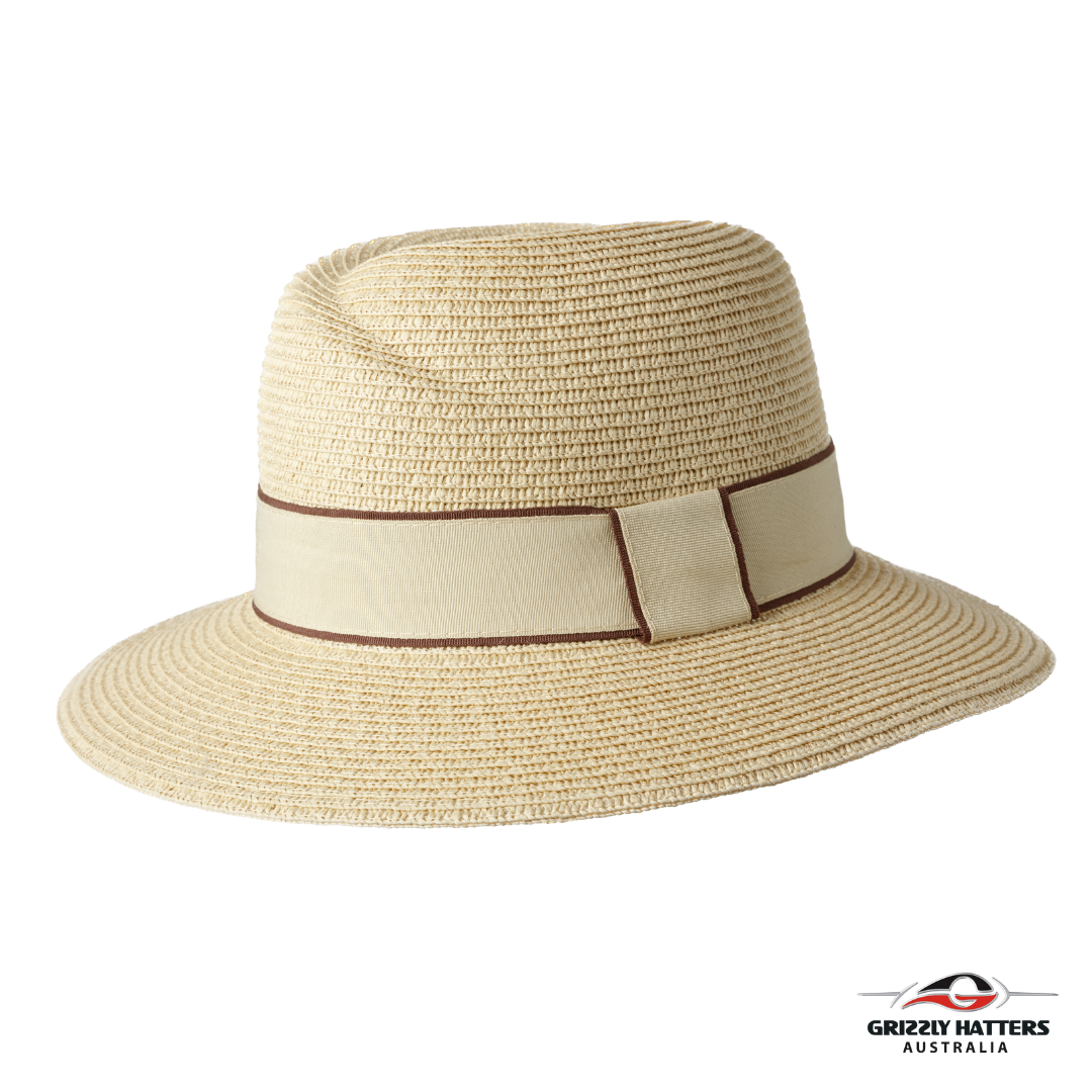 Fedora Style Sun Hat with Wide Ribbon