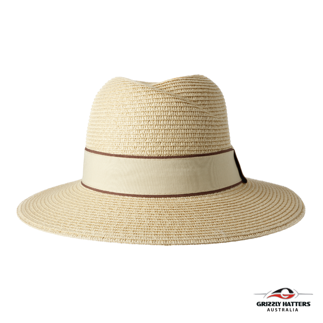 Fedora Style Sun Hat with Wide Ribbon