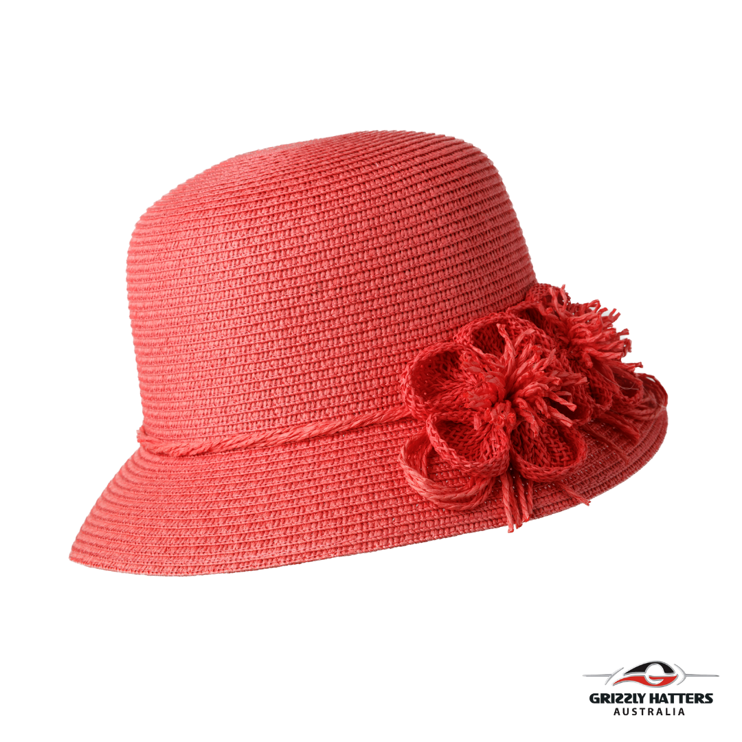 Sun Hat with Floral Embellishment