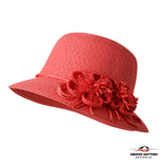 Sun Hat with Floral Embellishment