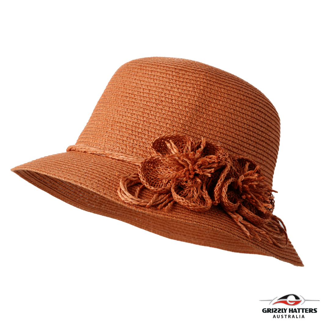 Sun Hat with Floral Embellishment