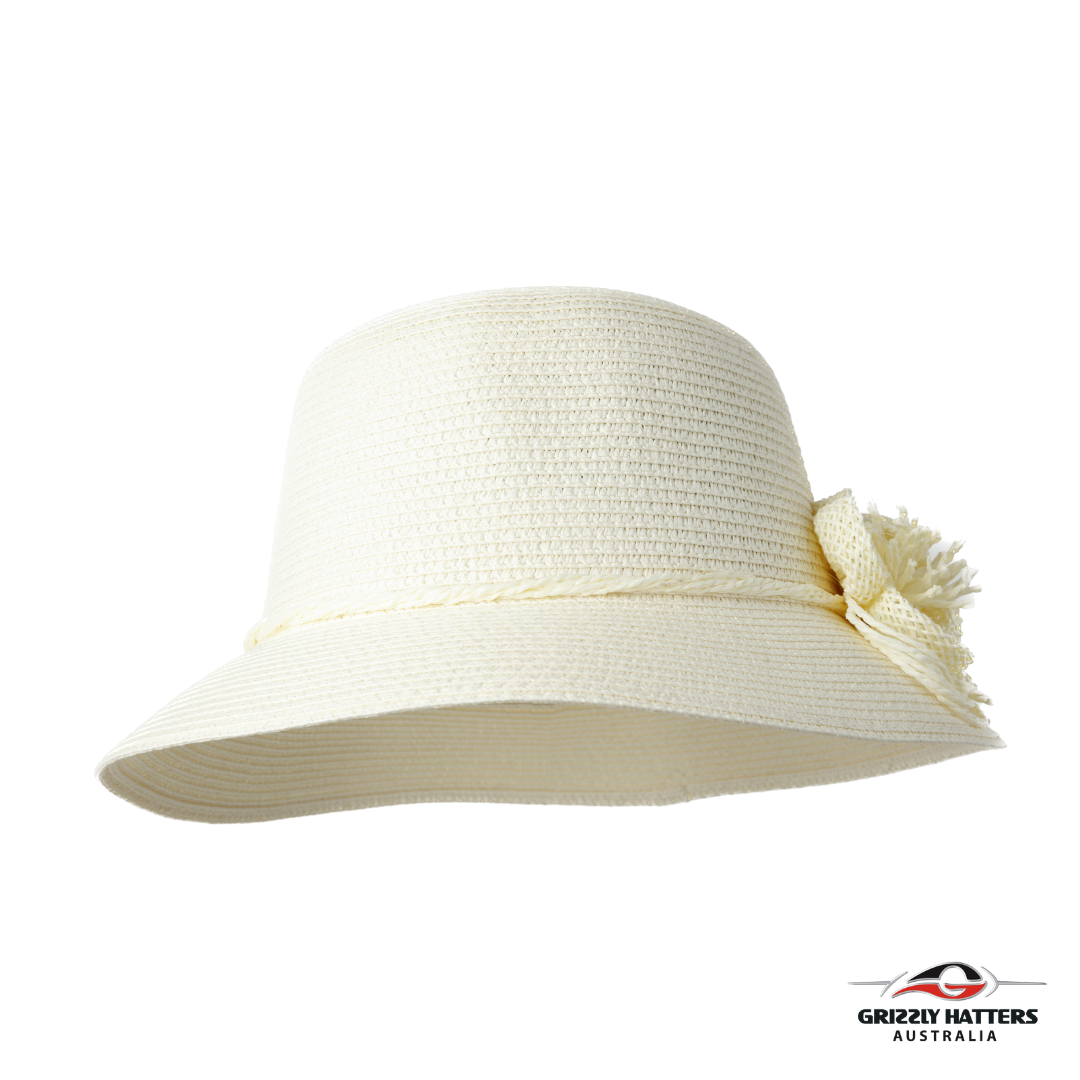 Sun Hat with Floral Embellishment