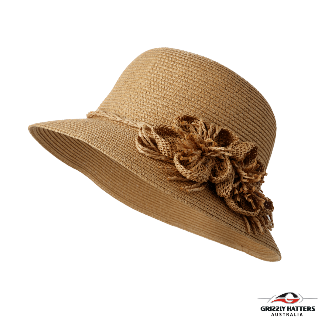 Sun Hat with Floral Embellishment