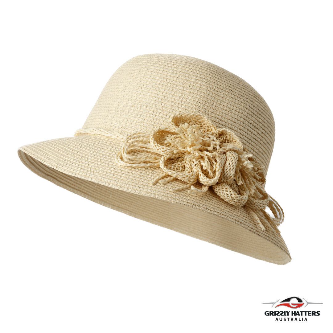 Sun Hat with Floral Embellishment