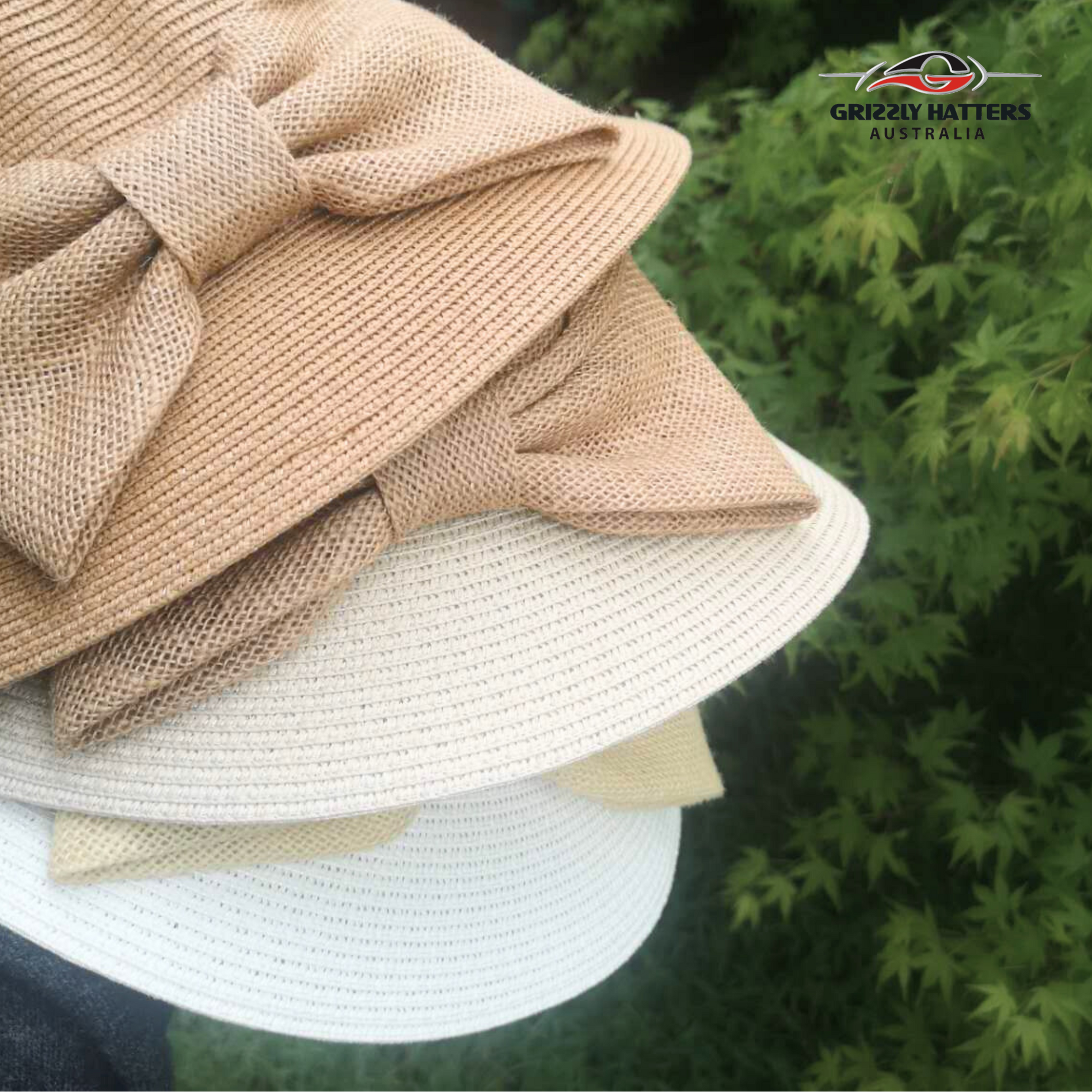 Sun hat with Linen Bow