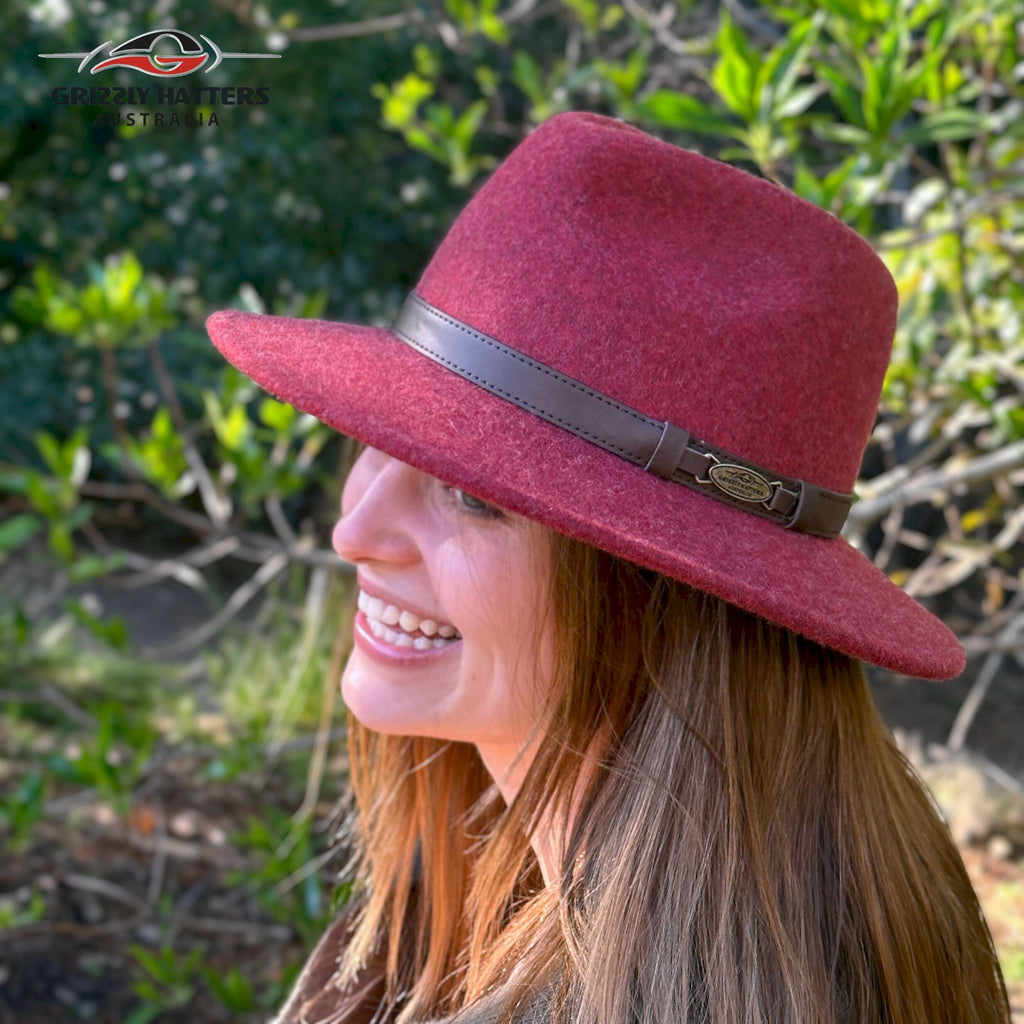 THE SAPPHIRE Fedora Hat in RED