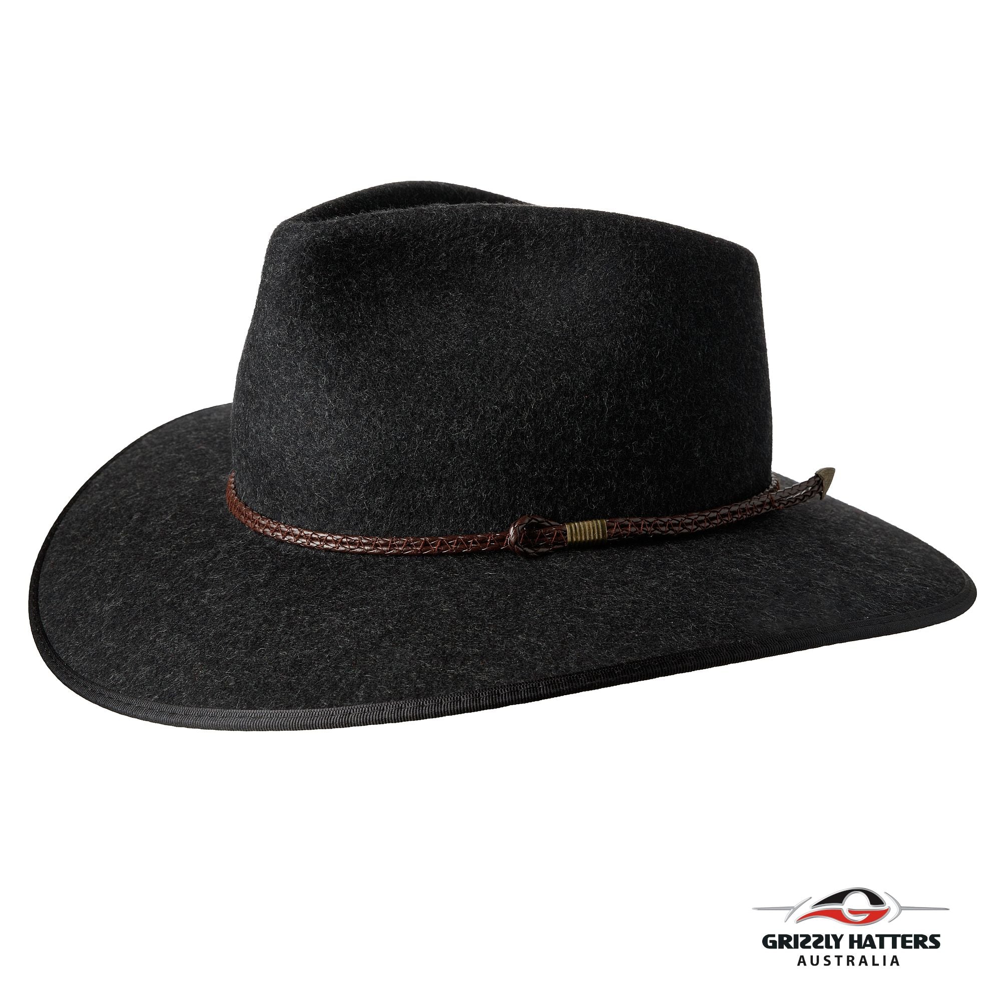 THE WELLINGTON Fedora Hat in BROWN with Braid