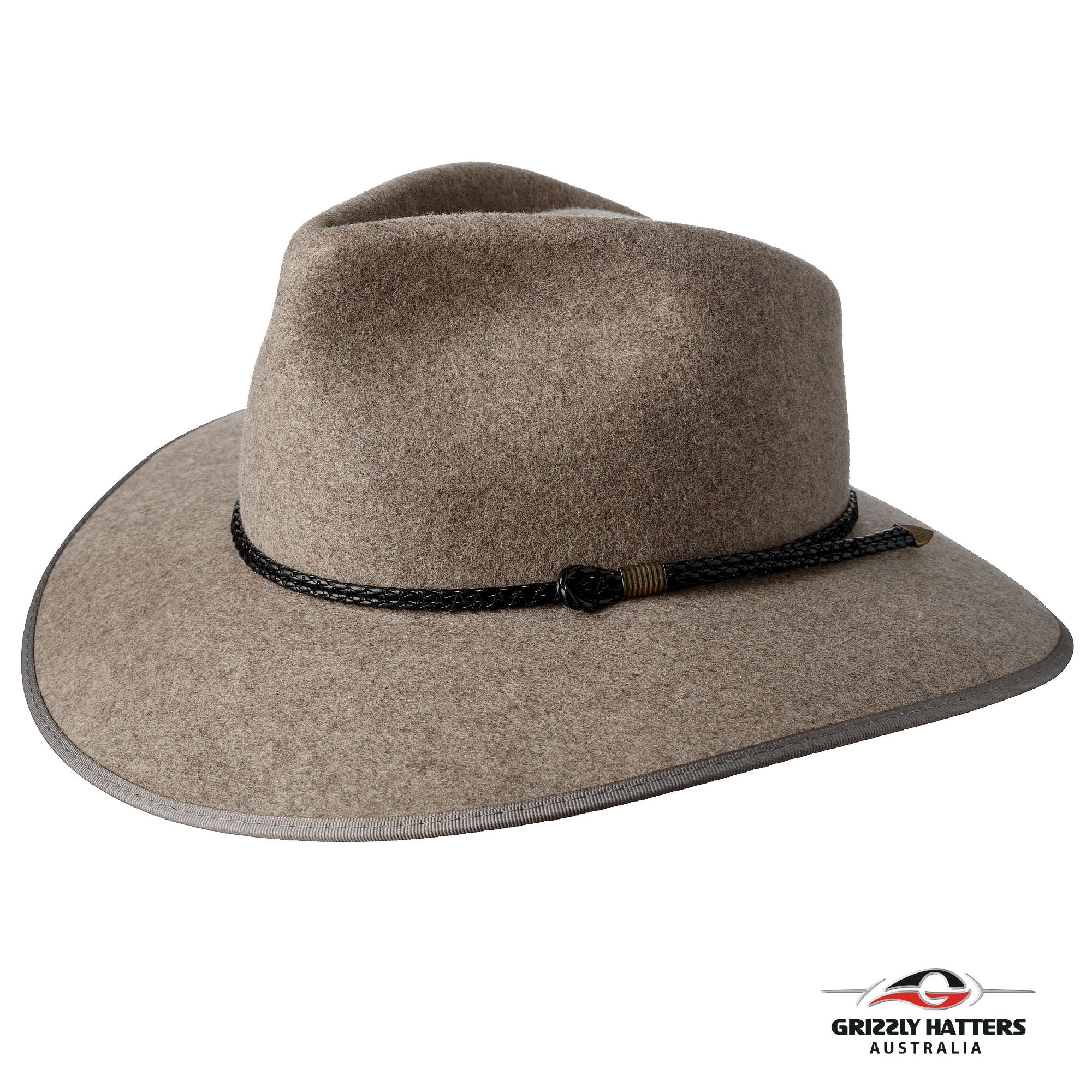THE WELLINGTON Fedora Hat in BROWN with Braid