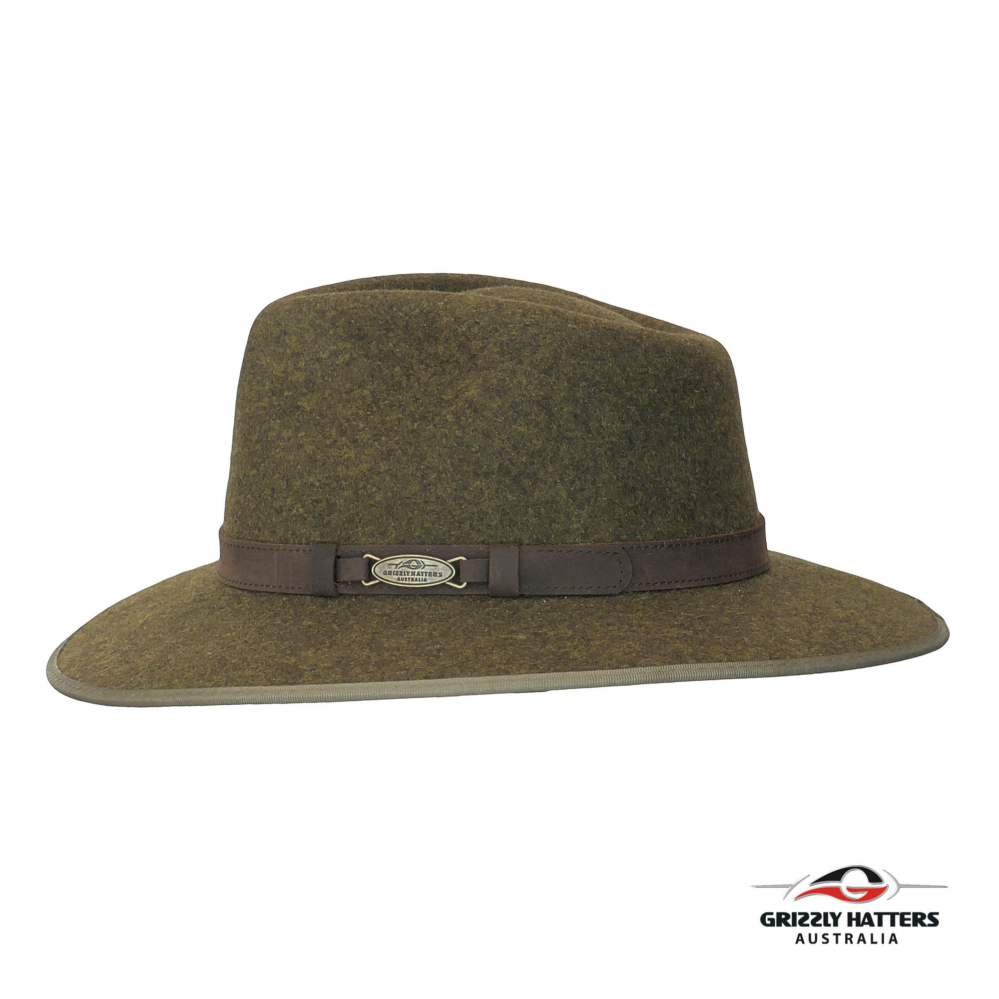 THE WELLINGTON Fedora Hat in FERN GREEN with Band