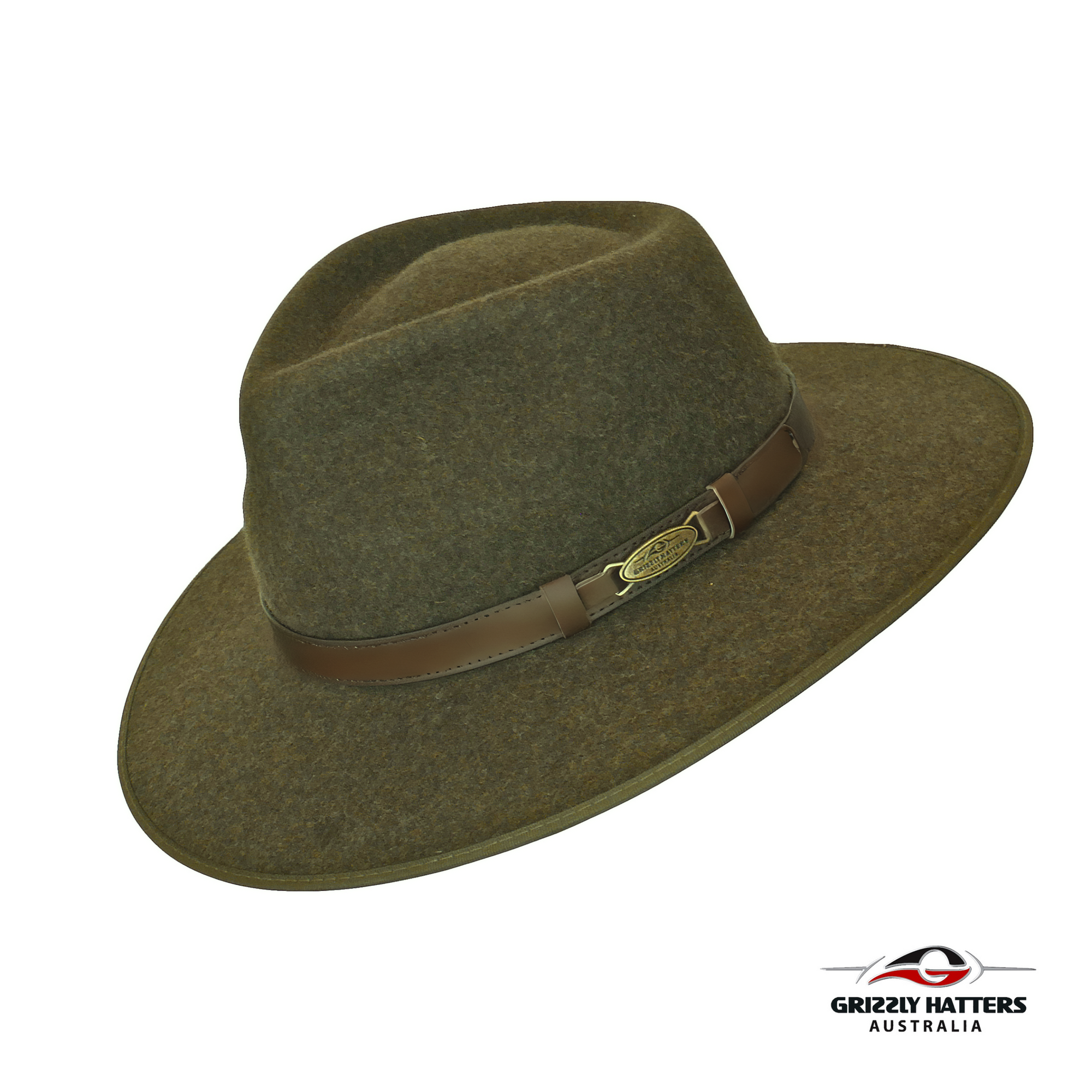 THE WELLINGTON Fedora Hat in FERN GREEN with Band