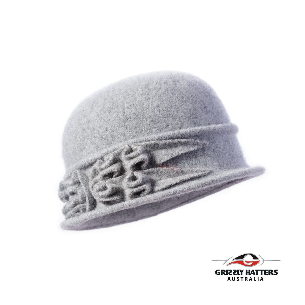 Packable Small Brim Australian Wool Hat gray colour