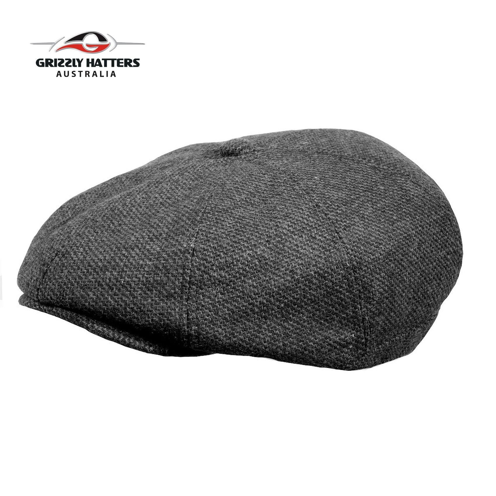 Newsboy / Gatsby Style 8 panel Italian Wool Cap