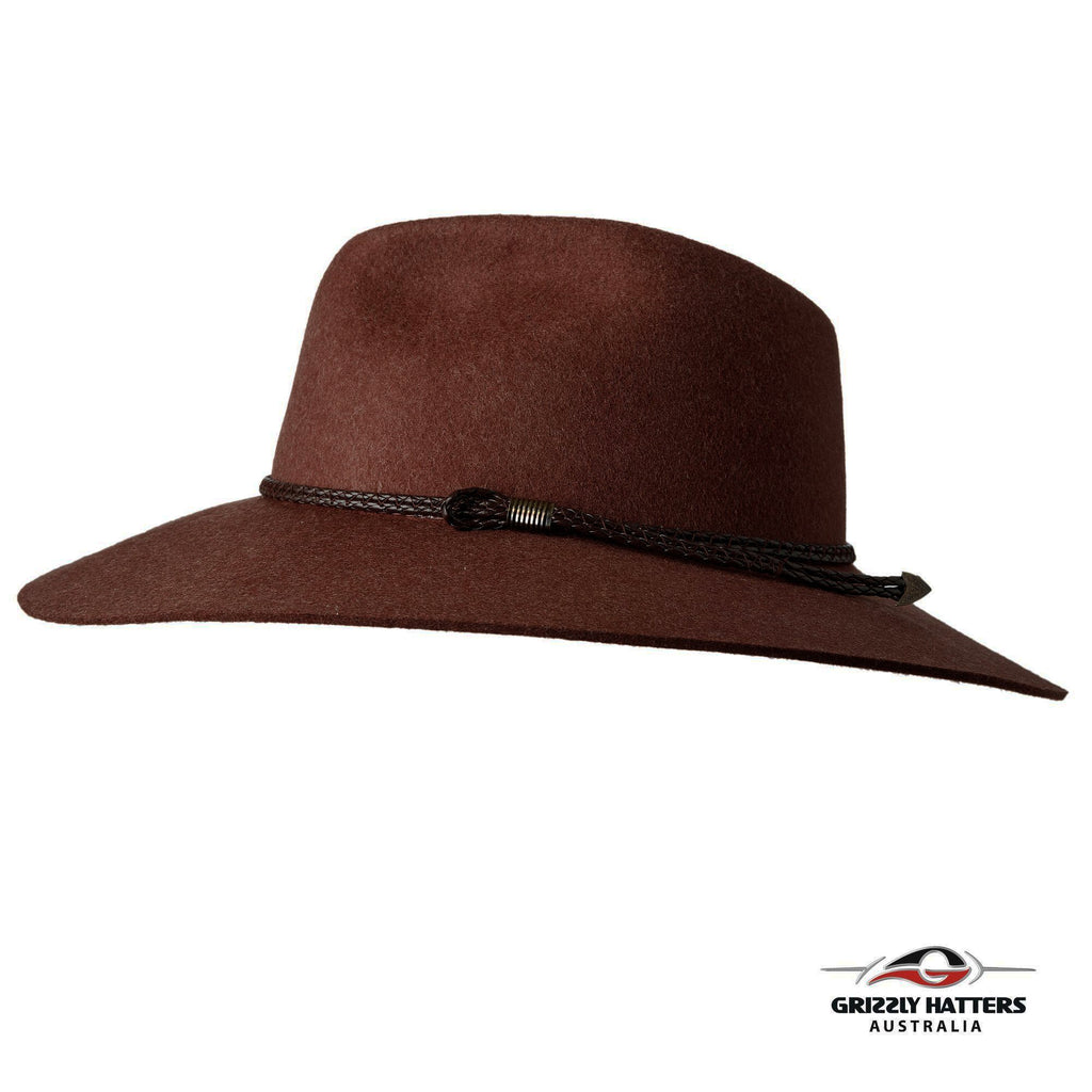 THE SALAMANCA Fedora Wide Brim Hat in BROWN