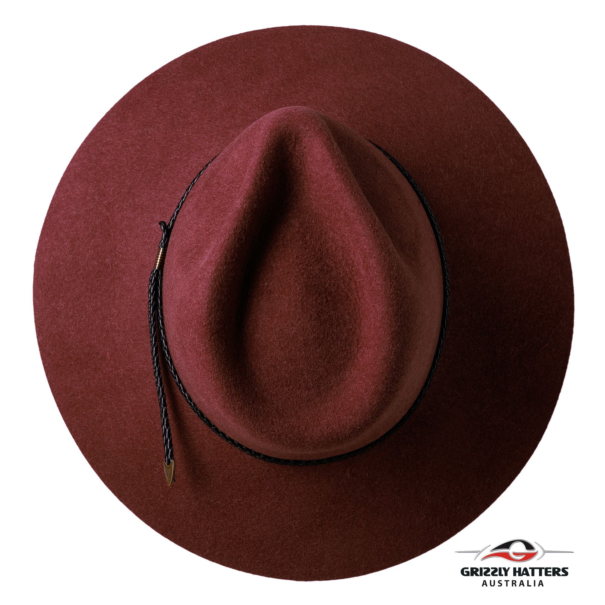 THE SALAMANCA Fedora Wide Brim Hat in CHOCOLATE CHERRY