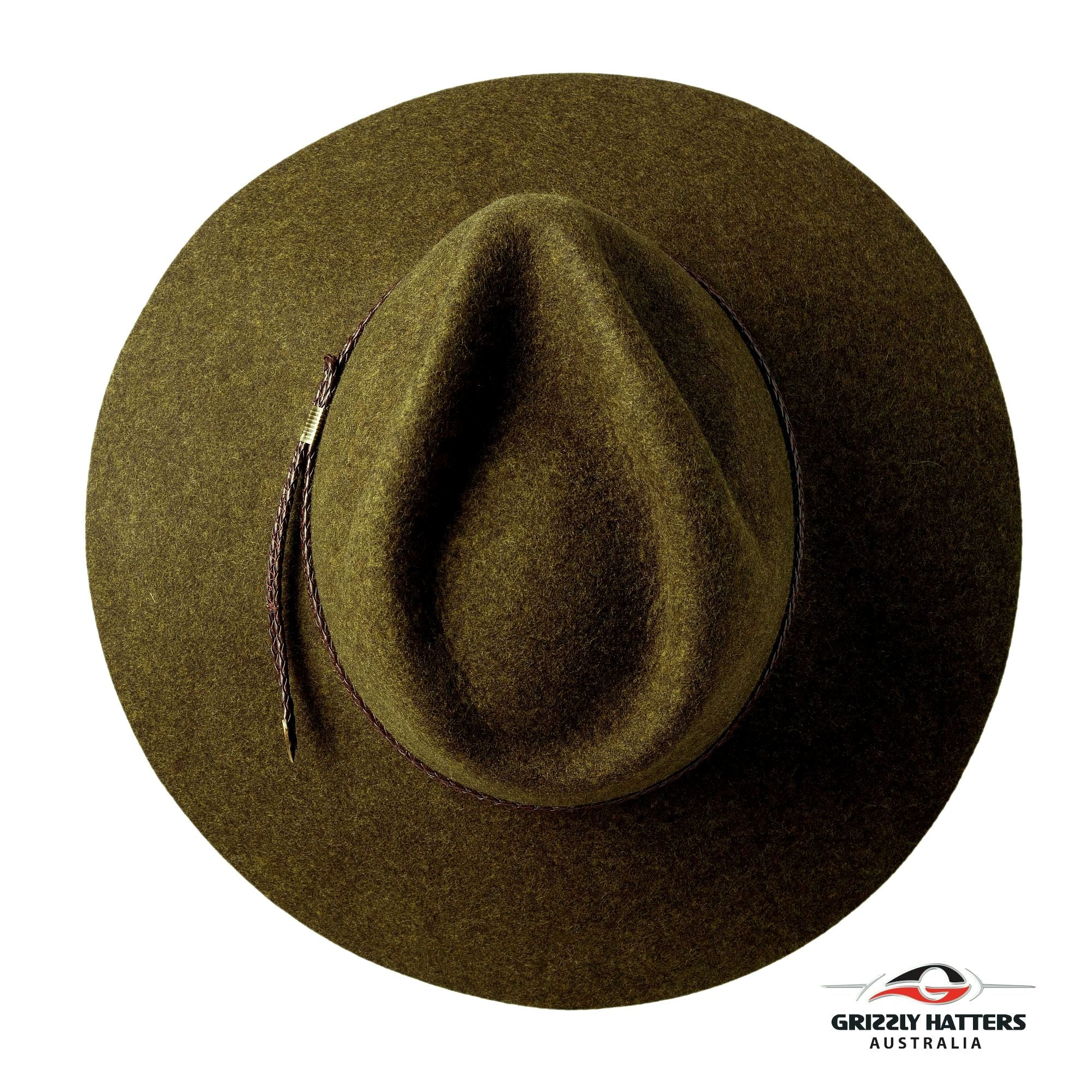 THE SALAMANCA Fedora Wide Brim Hat in FERN GREEN