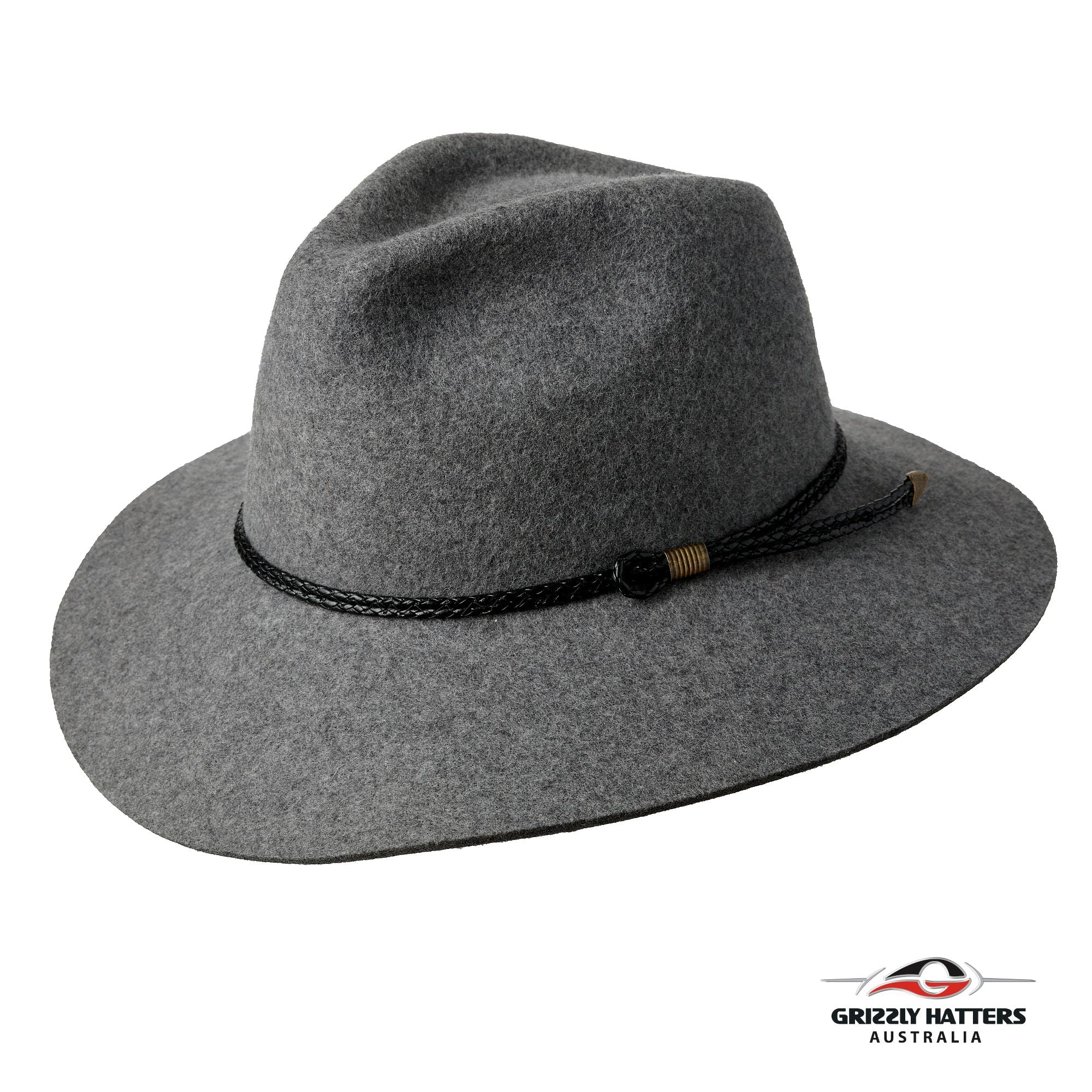 THE SALAMANCA  Fedora Wide Brim Hat in GREY
