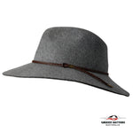 THE SALAMANCA  Fedora Wide Brim Hat in GREY