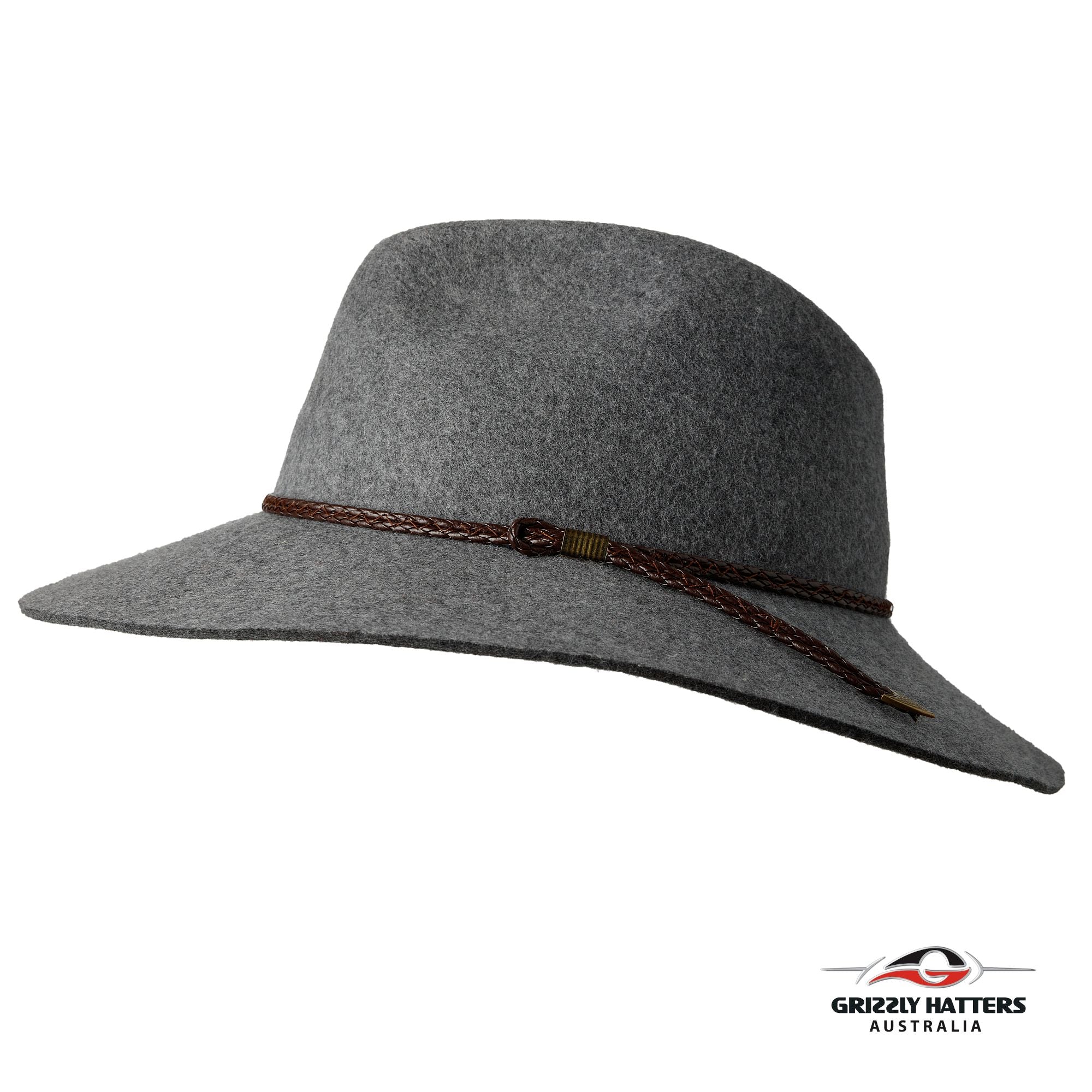 THE SALAMANCA  Fedora Wide Brim Hat in GREY