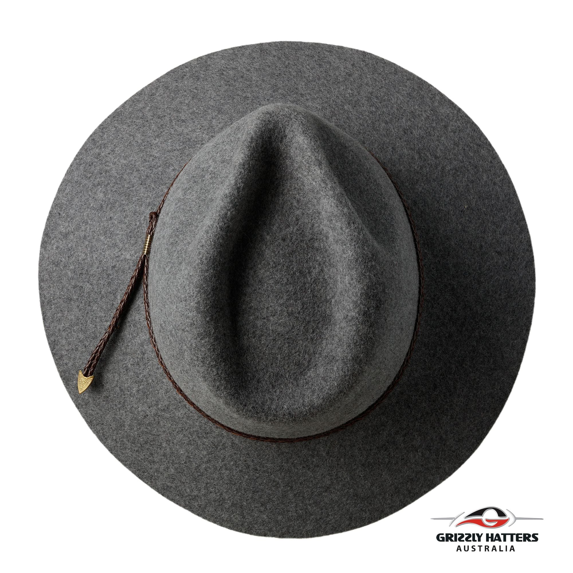 THE SALAMANCA  Fedora Wide Brim Hat in GREY
