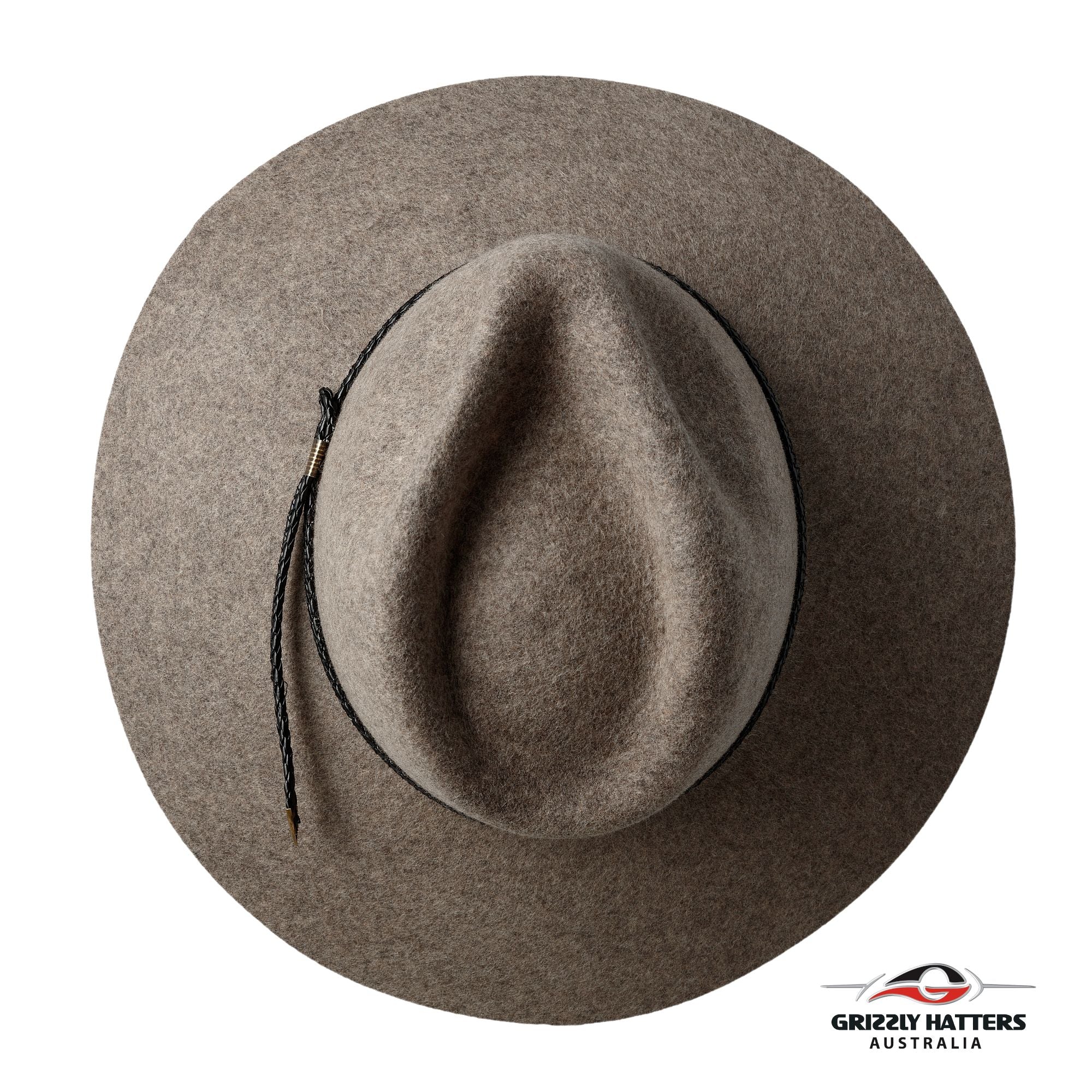 THE SALAMANCA Fedora Wide Brim Hat in GREY SAND