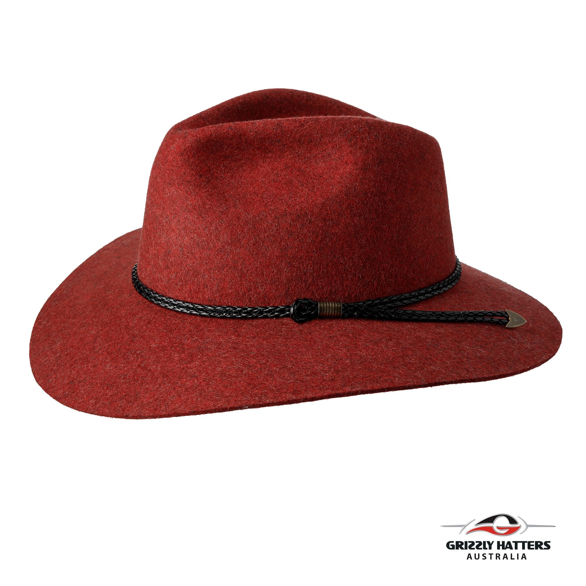 THE SALAMANCA  Fedora Wide Brim Hat in RED