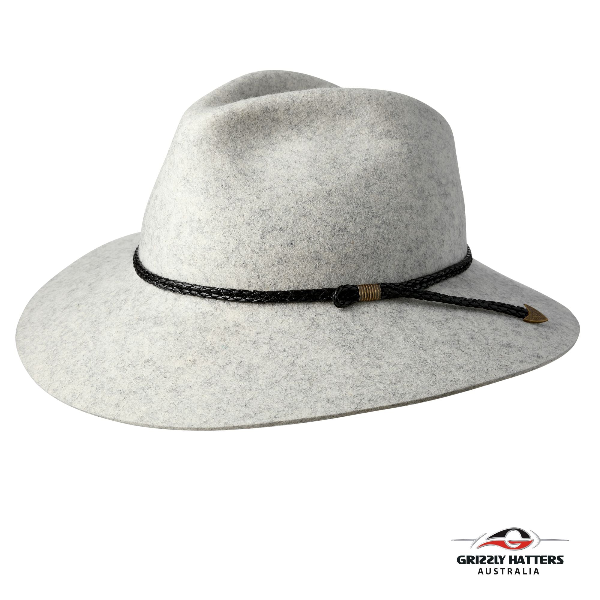 THE SALAMANCA Fedora Wide Brim Hat in WHITE MARBLE