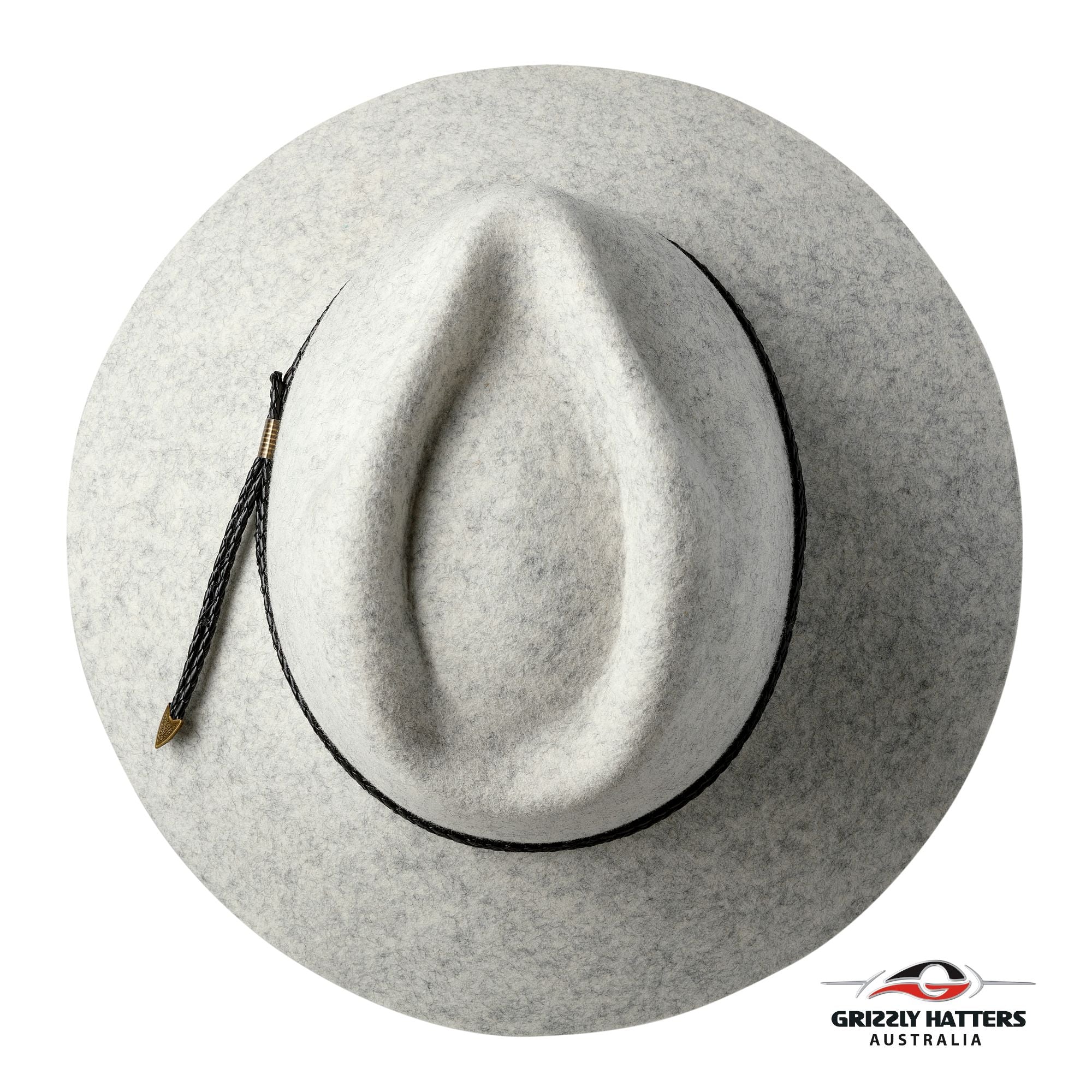 THE SALAMANCA Fedora Wide Brim Hat in WHITE MARBLE