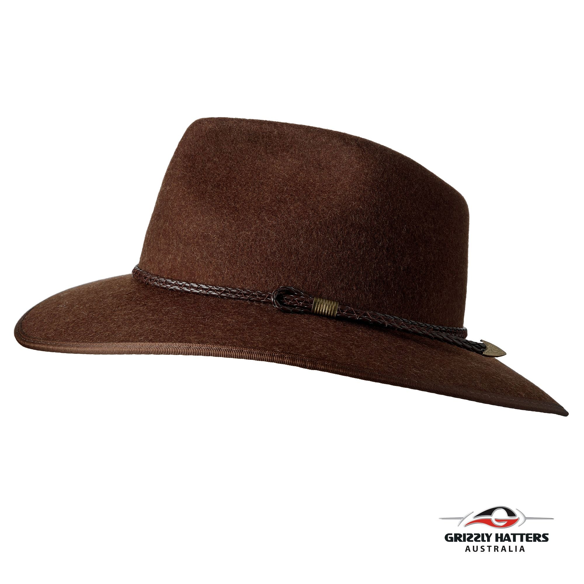 THE WELLINGTON Fedora Hat in BROWN with Braid