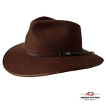THE WELLINGTON Fedora Hat in BROWN with Braid