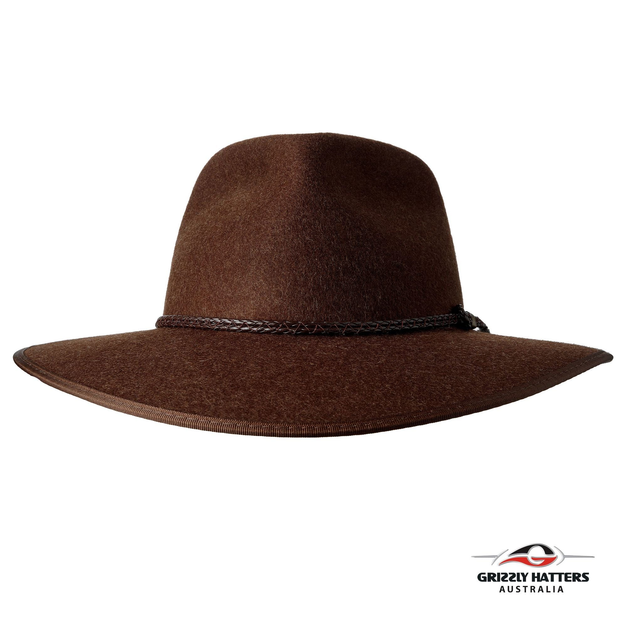 THE WELLINGTON Fedora Hat in BROWN with Braid