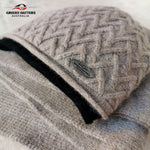 Beanie & Scarf Set : Merino / Angora wool & acrylic yarn blend