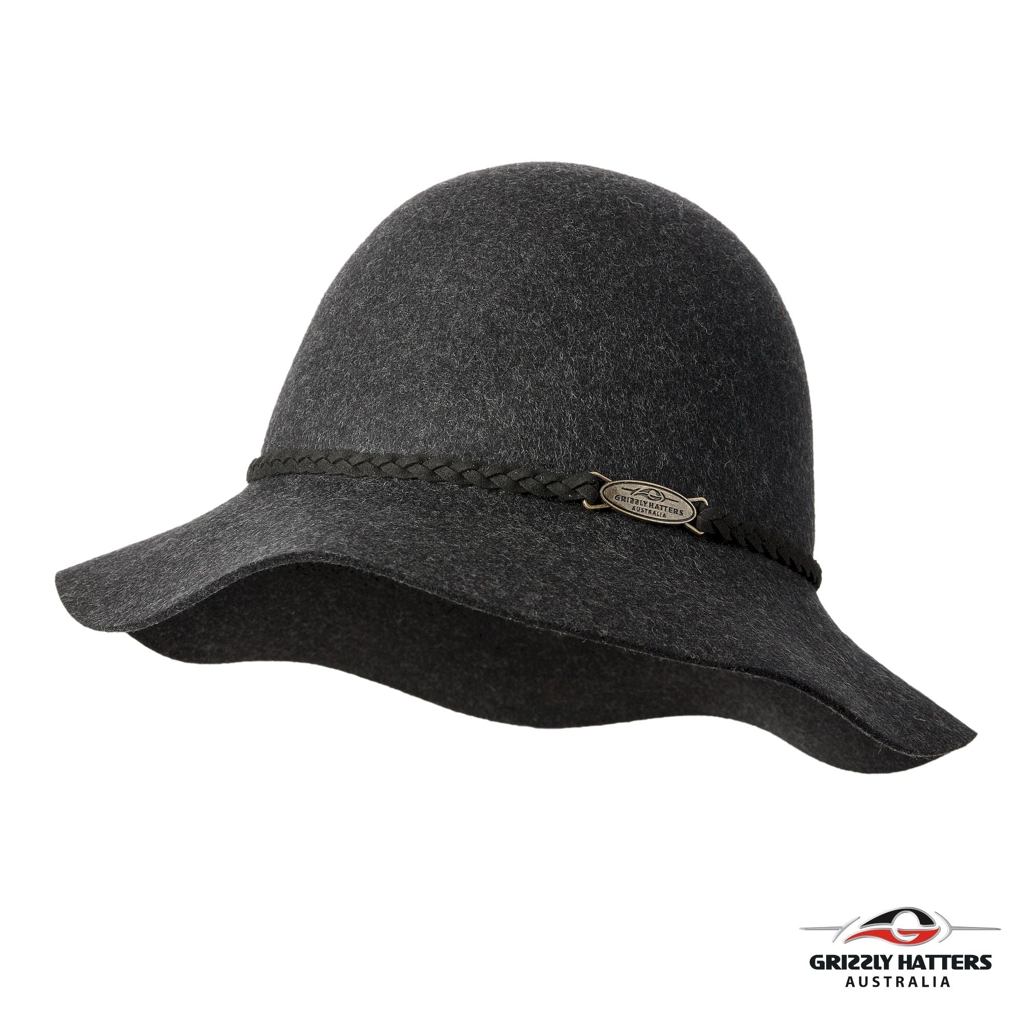 Black felt floppy hat australia online